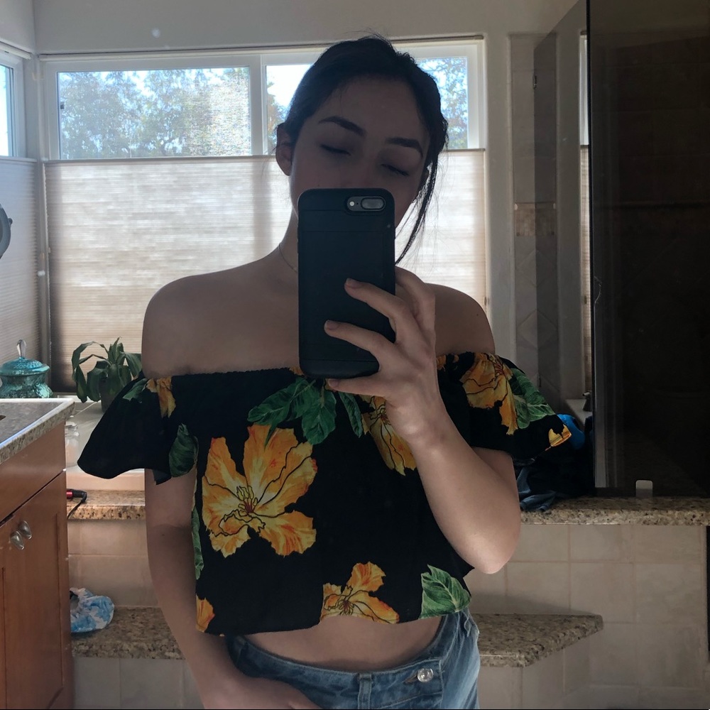 Zara off the shoulder blouse shirt